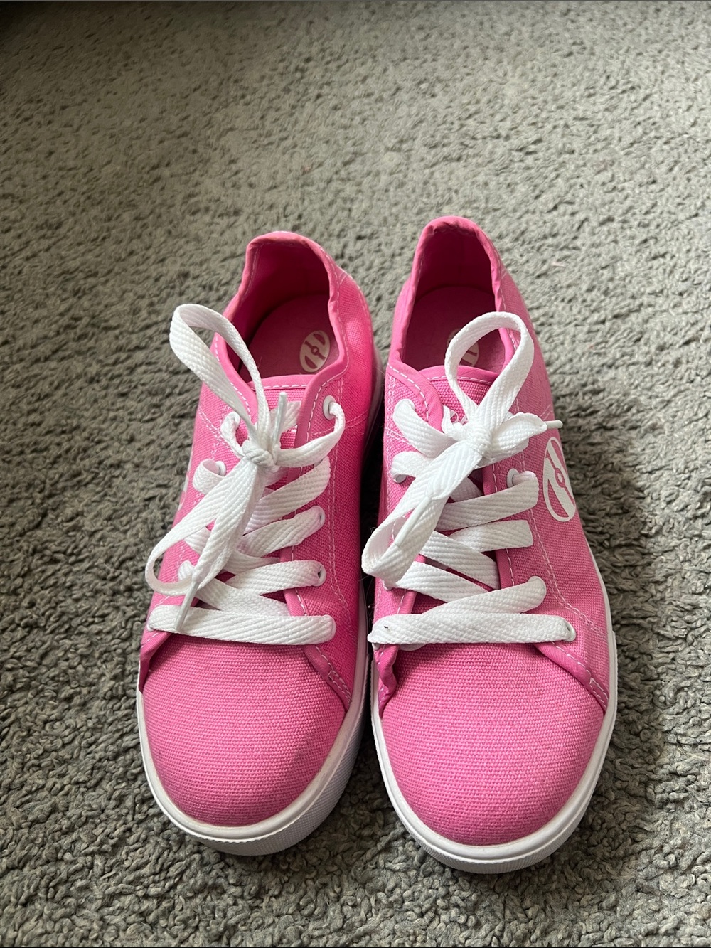 Heelys Pink and White Low-Top Canvas Sneakers